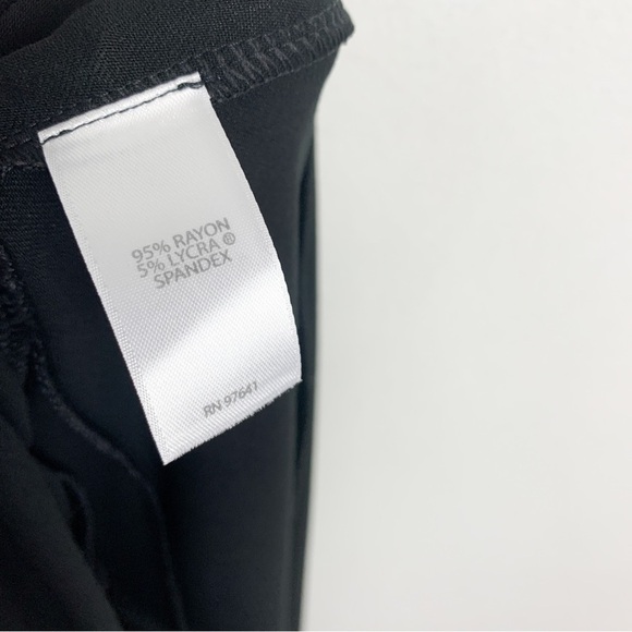 J. Jill Wearever Collection Black Flutter Sleeve Stretch Jersey Knit Maxi Dress - Picture 6 of 7